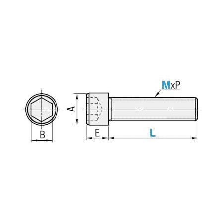 1-1/4-7 Socket Head Cap Screw, 18-8 Stainless Steel, 12 In Length